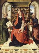 Dieric Bouts The Virgin and Child Enthroned with Saints Peter and Paul oil on canvas